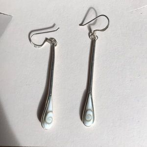 Sterling silver shell earrings